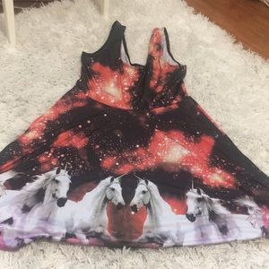 Unicorn space skater circle dress